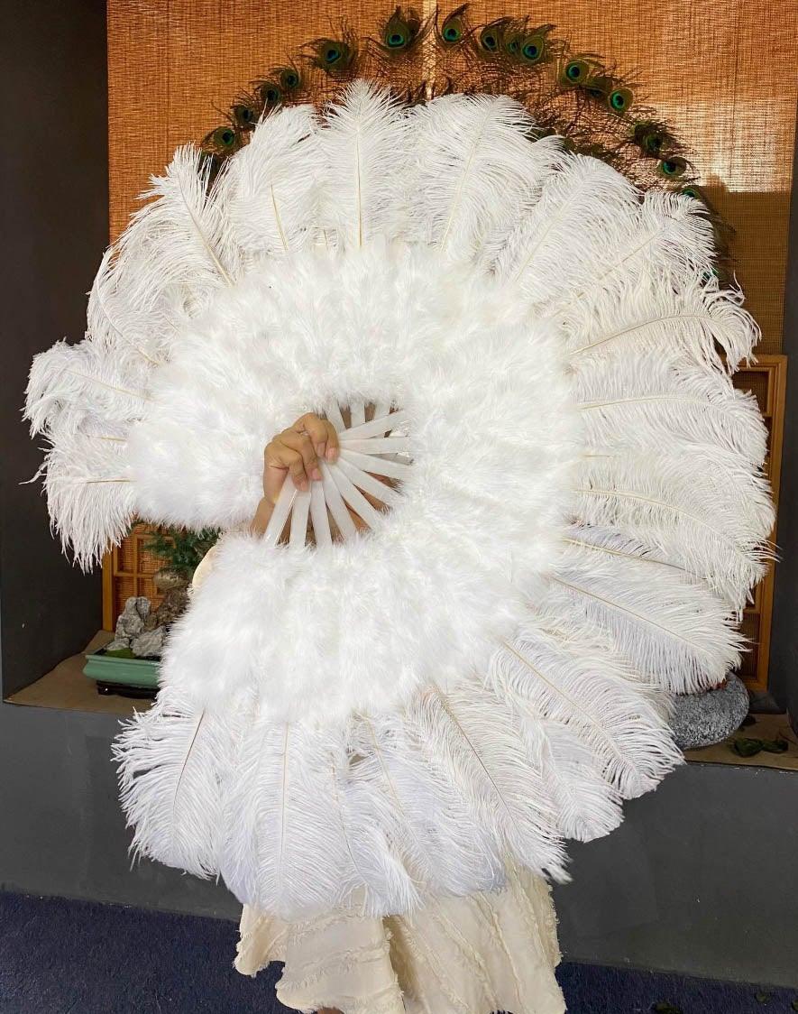 bluee feathers はまく〜ん様 3本おまとめ品 Burlesque Luxe Triple Layers Ostrich Feather Fan – Ultra-Dense
