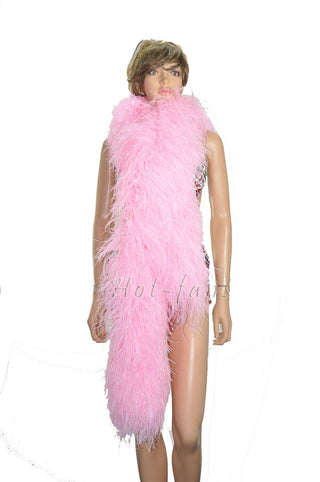 Light pink Luxury Ostrich Feather Boa 12 ply