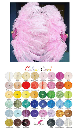 Custom Selection color XL 2 layers Ostrich Feather Fan 34"x 60"