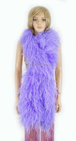Aqua violet Luxury Ostrich Feather Boa 20 ply