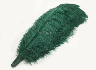 Forest green Triple layers ostrich Feather Fan 35"x 63"
