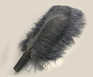 Gunmetal grayTriple layers ostrich Feather Fan 35"x 63"