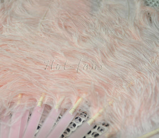 Blush Single layer Feather fan 25"x 45"
