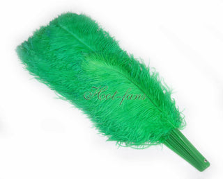 emerald green XL 2 layers Ostrich Feather Fan 34"x 60"