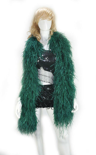 forest green Luxury Ostrich Feather Boa 20 ply