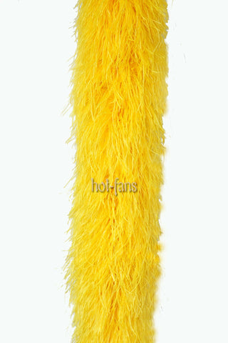 gold yellow Luxury Ostrich Feather Boa 20 ply