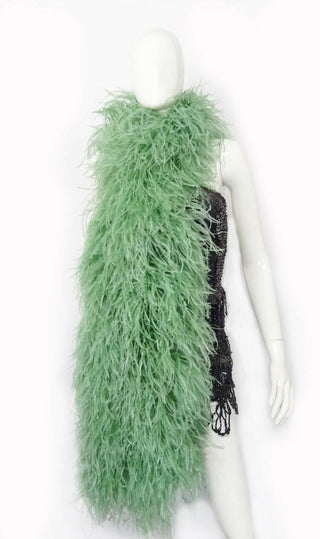 Jade Luxury Ostrich Feather Boa 20 ply