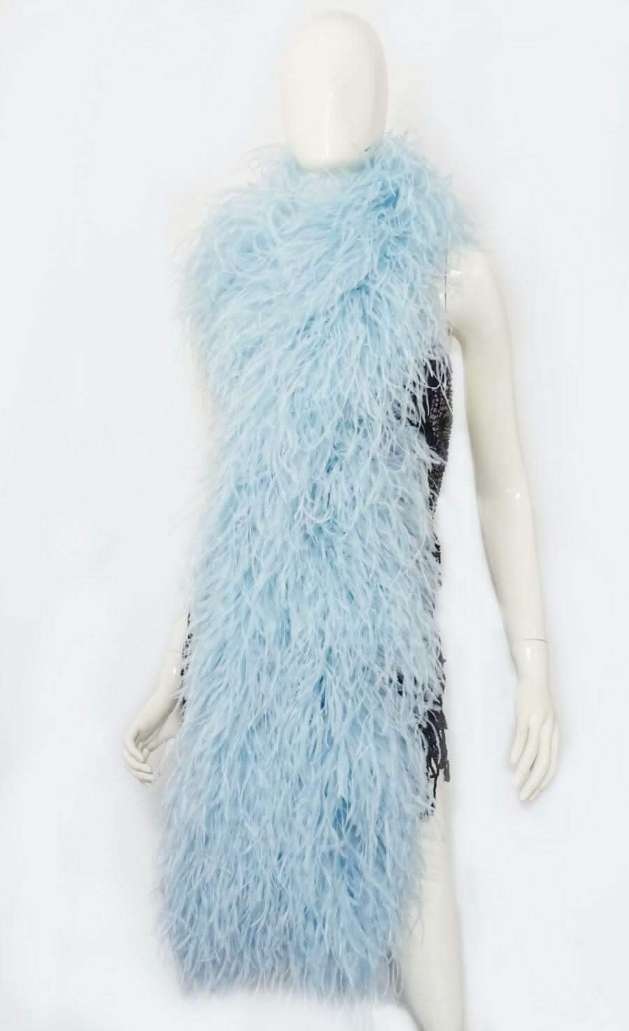 baby blue Luxury Ostrich Feather Boa 20 ply hot fans