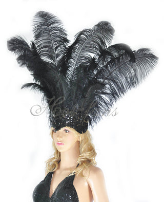 feather Open face headgear headpiece