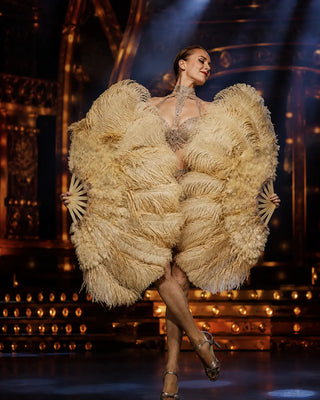 Shop Marabou & Ostrich Feather Fans with soft marabou bases and natural ostrich feathers for burlesque