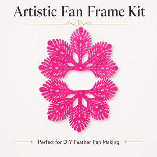 DIY pheasant feather fan staves aluminum artistic frame kit for 2 fans