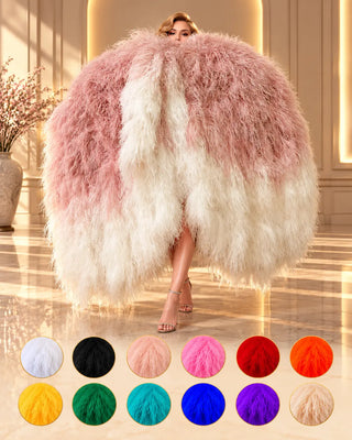 Luxury Gradient Waterfall Boa Fan i