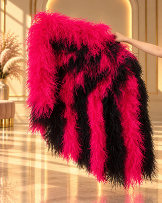 Luxury Burlesque alternating Waterfall Fan - 6/8/10 Ply Ostrich Feather Boa fan