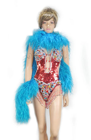 Turquoise 12 Ply Ostrich Feather Boa