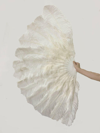 Custom select color 180 degree Full Open 2 layers Ostrich Feather Fan 30"X 60"