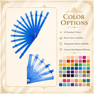 64 color options for Acrylic PMMA feather fan staves
