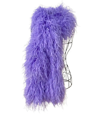 Venta especial Boa de plumas de avestruz Aqua 20 capas 150 cm de largo