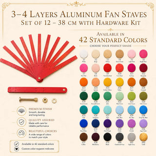 3–4 Layers Aluminum Fan Staves Set of 12 – 38 cm with Hardware Kit