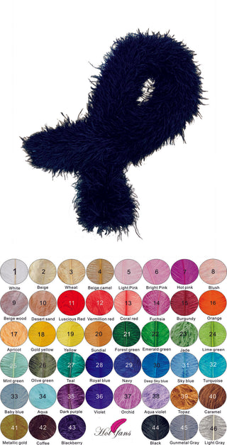 Custom choice color Ostrich Feather Boa 30 ply