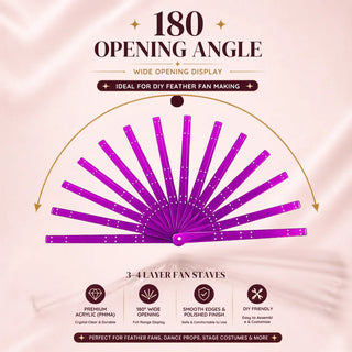 How to choose Acrylic PMMA triple layers fan staves set of 14 for fuller stage feather fans