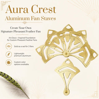 Crown Arc aluminum pheasant fan staves for 2 fans