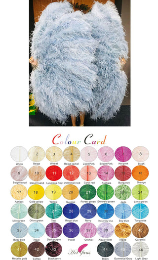 Custom select color 4 layers ostrich Feather Fan 35"x 67"