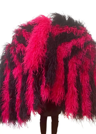 Luxuriöser Burlesque-Wechsel-Wasserfall-Fächer – 6/8/10-lagiger Straußenfeder-Boa-Fächer