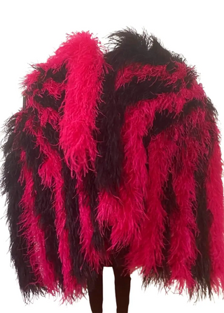 Luxury Burlesque alternating Waterfall Fan - 6/8/10 Ply Ostrich Feather Boa fan