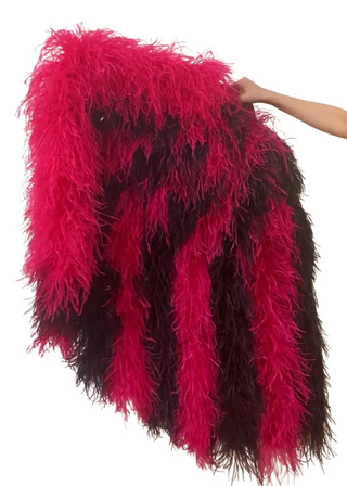 Luxuriöser Burlesque-Wechsel-Wasserfall-Fächer – 6/8/10-lagiger Straußenfeder-Boa-Fächer