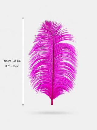 ダチョウのくすんだ羽根飾り 12"-14"