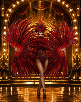 Lady Amherst Pheasant Tail Feathers Fan 38" x 80" – Burlesque Stage Fan