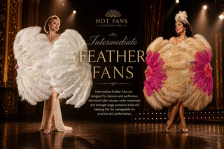 Intermediate feather fan collection with fuller styles for confident dancers