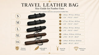 S M L XL and XXL feather fan travel bags for different feather fan sizes