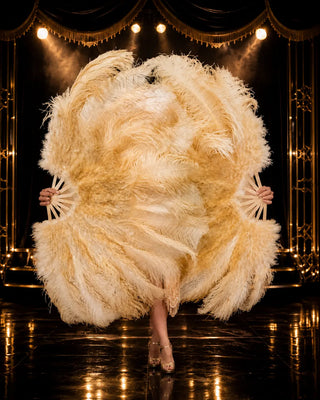 Marabou & Ostrich Feather Fan 27" x 53" | Intermediate Soft Stage Look