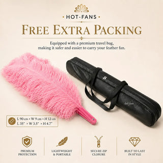 HOT-FANS protective travel bag for ostrich feather fans