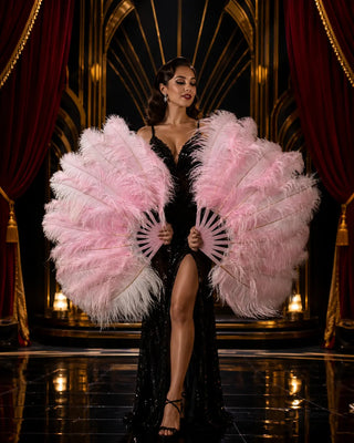Special Offer  Light pink Single layer Feather fan 24"x 41" | sell a Pair Ready to Ship
