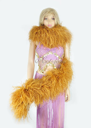 topaz Luxury Ostrich Feather Boa 20 ply