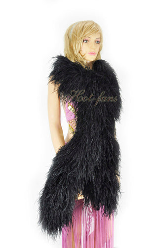 Black Luxury Ostrich Feather Boa 20 ply
