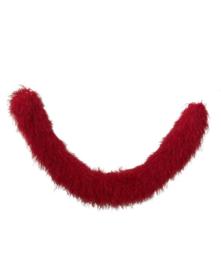 Boa en plumes d'autruche rouge 40 plis