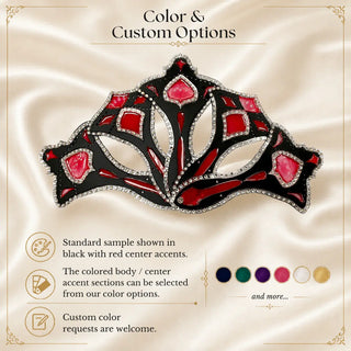 Custom color options for crystal pheasant fan staves