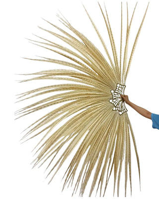 Customizable large pheasant feather fan – open spread