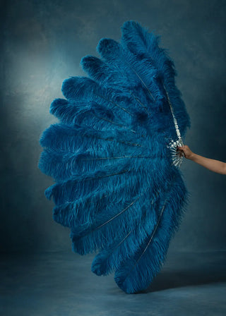 XXL 2 Layers Ostrich Feather Fan 38" x 64" | Advanced Stage Look