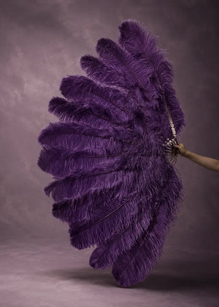 XXL 2 Layers Ostrich Feather Fan 38" x 64" | Advanced Stage Look