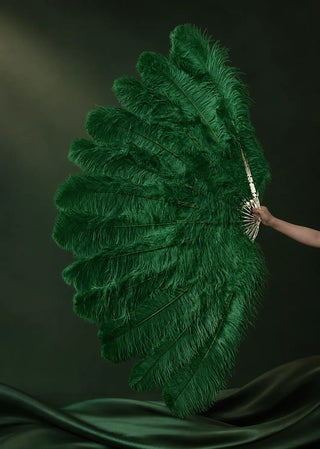 XXL 2 Layers Ostrich Feather Fan 38" x 64" | Advanced Stage Look
