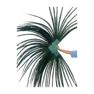 Special Offer Green huge Tall Pheasant Feather Fan 38"x 80"
