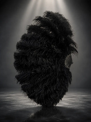 Luxury 4 Layers Ostrich Feather Fan 35" x 67" | Extra Full Professional Look
