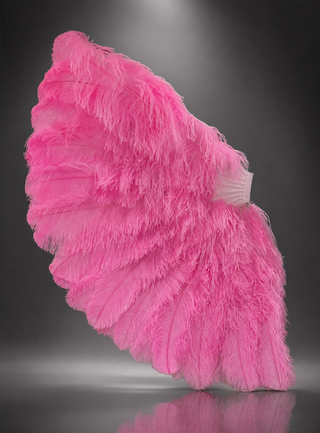 Luxury 3 Layers Ostrich Feather Fan 34" x 65" | Professional Stage Look