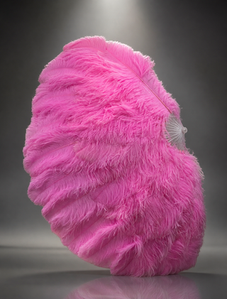 Luxury 3 Layers Ostrich Feather Fan 34" x 65" | Professional Stage Look