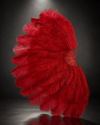 Layered Mix Colors 3 Layers Ostrich Feather Fan 35" x 70" | 180° Professional Look