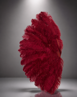 Luxury 3 Layers Ostrich Feather Fan 34" x 65" | Professional Stage Look